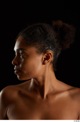 Woman Black Slim Female Studio Poses